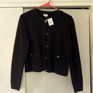 NWT J Crew Black Cardigan Sweater Brand new with tags perfect condition - size S